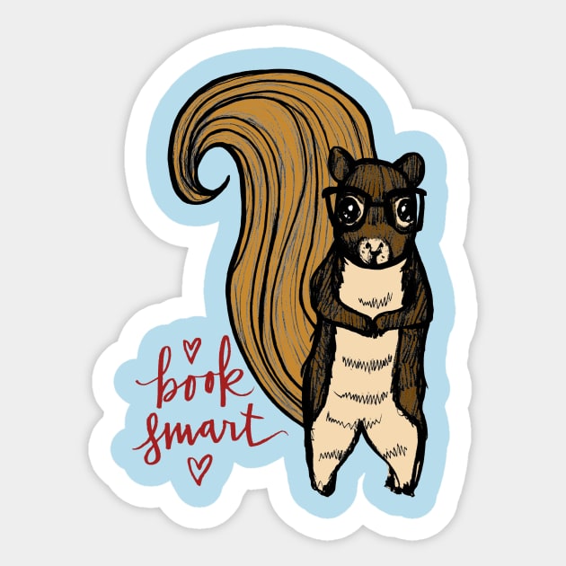 Book Smart Squirrel Sticker by Tessa McSorley